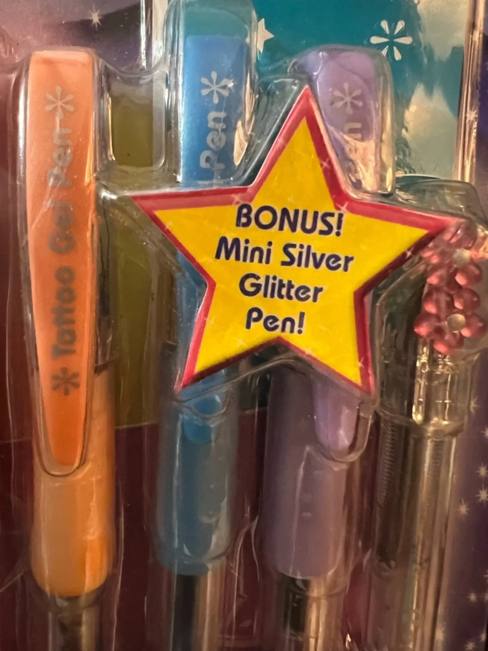 FLYING COLORS TOYS Body Gelz *VINTAGE* 2000s Y2K‎ Tattoo Pen Set Colorful *NOS*